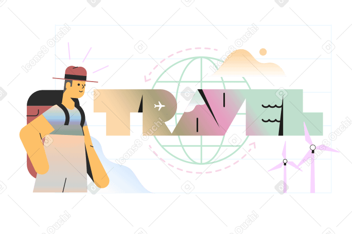 Travel Illustration in PNG, SVG