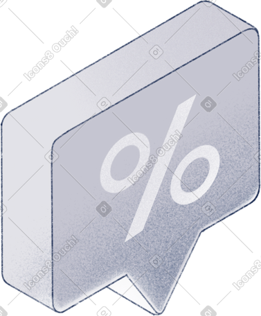 speech bubble with percentage PNG, SVG