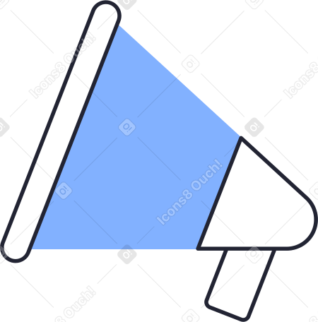 big blue loudspeaker Illustration in PNG, SVG