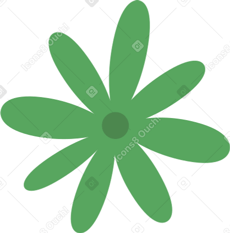 зеленый цветок в PNG, SVG