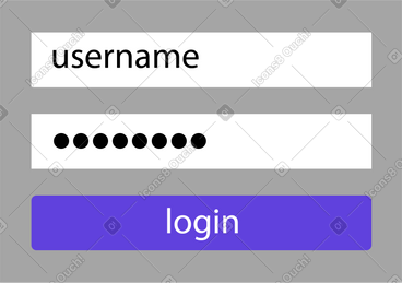 Window with login and password PNG, SVG