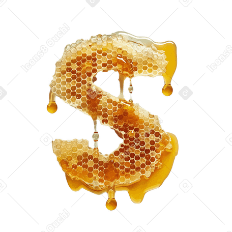 蜂蜜字母 s PNG, SVG