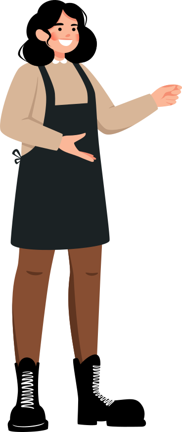 woman in an apron PNG, SVG
