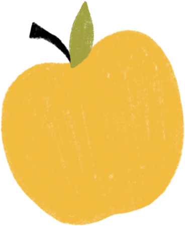 yellow apple with leaf PNG, SVG