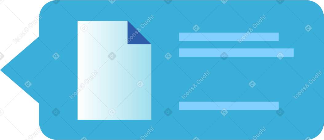 speech bubble with a document inside PNG, SVG
