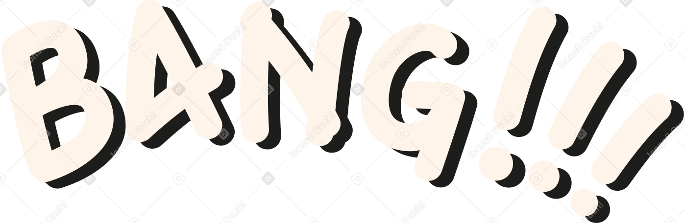 bang Illustration in PNG, SVG