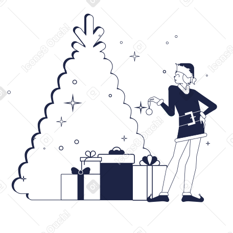 Christmas Grinch Illustration in PNG, SVG