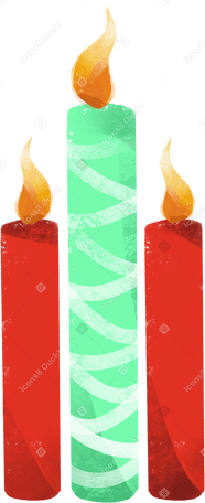 christmas candles PNG, SVG