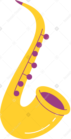 Желтый саксофон в PNG, SVG