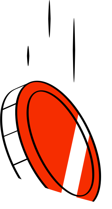 Pièce rouge volante avec éblouissement PNG, SVG