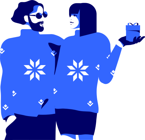 couple Illustration in PNG, SVG