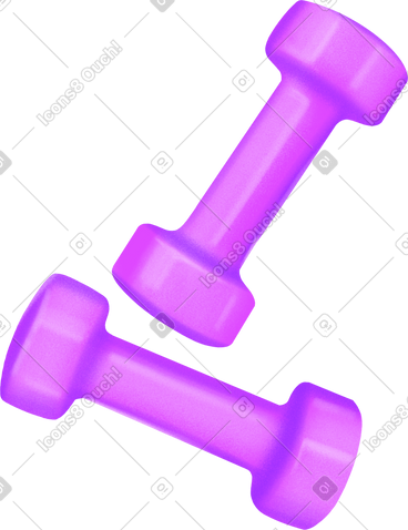 Two purple dumbbells PNG, SVG