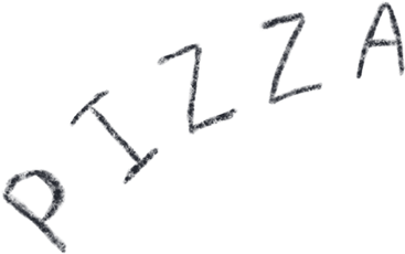 Pizza lettering PNG, SVG