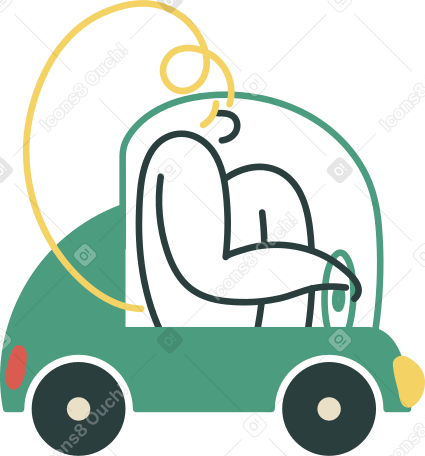 mädchen in einem auto PNG, SVG