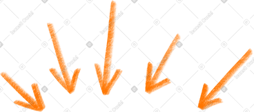 Several orange arrows pointing in the same direction PNG, SVG