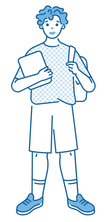 Man With Laptop and Backpack  PNG, SVG