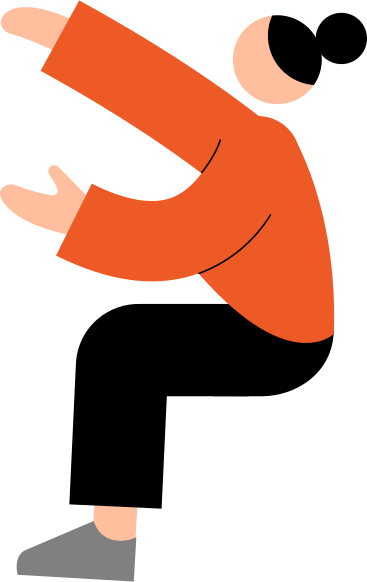 Jeune femme pointant avec sa main PNG, SVG