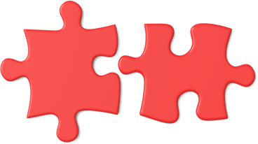 two red puzzles PNG, SVG