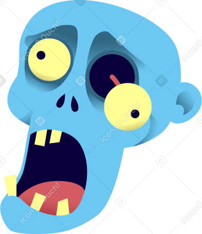 zombie head PNG, SVG