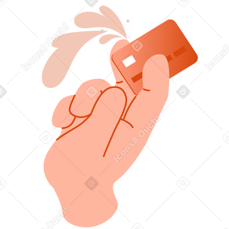 Hand with bank card for payment PNG, SVG