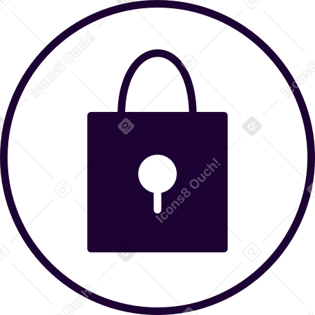 lock icon Illustration in PNG, SVG