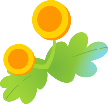 Coin flower PNG, SVG