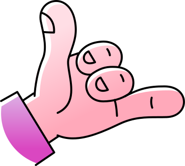 hand with welcome shaka sign PNG, SVG