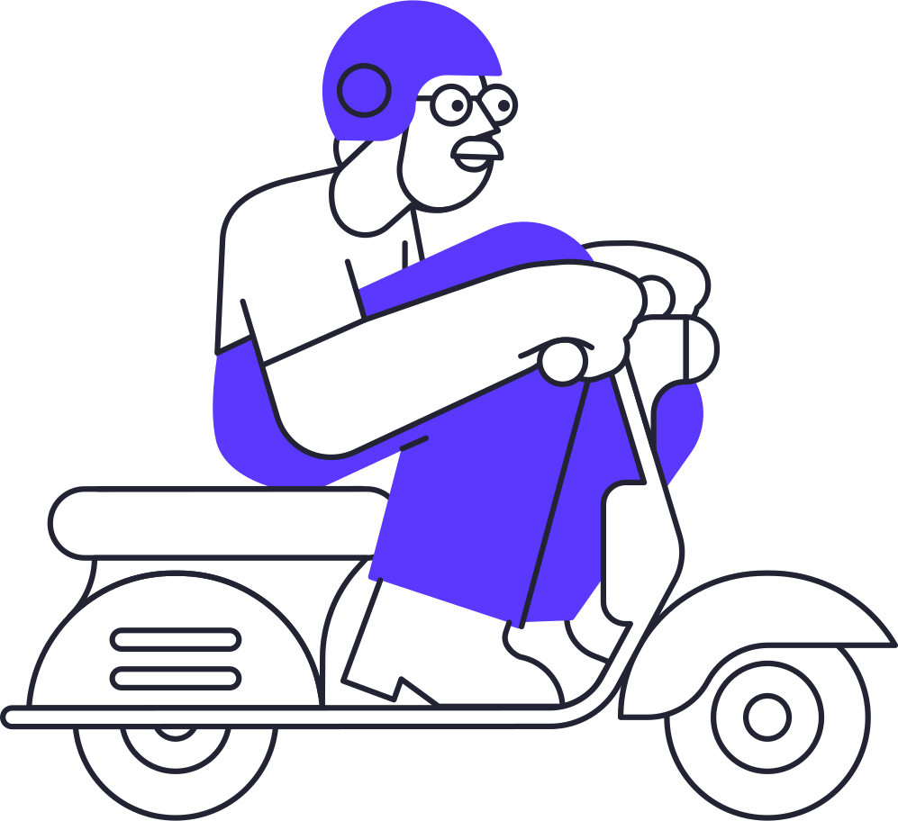 man on motorcycle Illustration in PNG, SVG