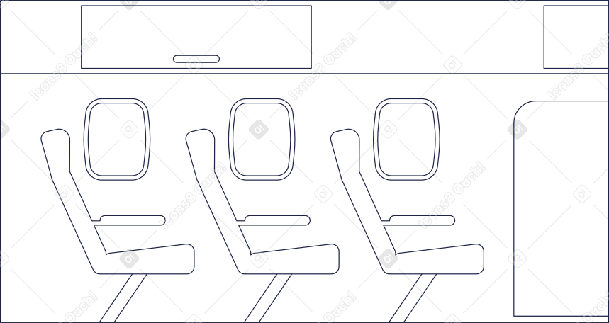 plane interior background Illustration in PNG, SVG