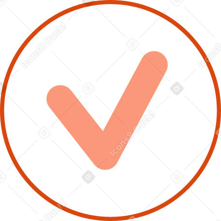 orange checkmark PNG, SVG