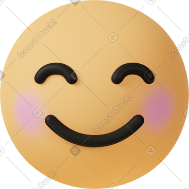 Smiling face with smiling eyes PNG, SVG