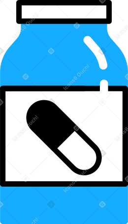 Баночка с таблетками в PNG, SVG