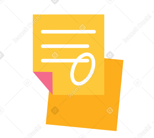 Yellow stickers Illustration in PNG, SVG