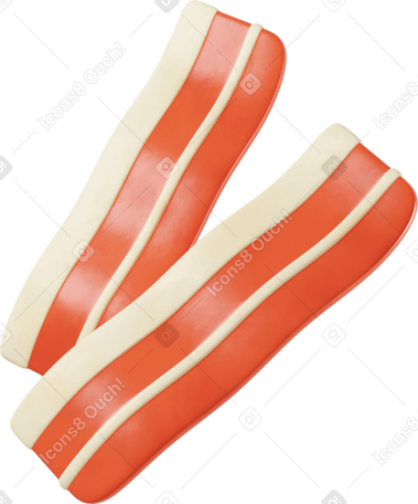 3D bacon PNG, SVG