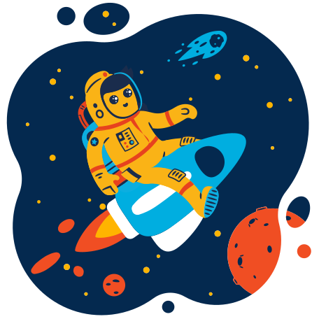 Space traveler Illustration in PNG, SVG