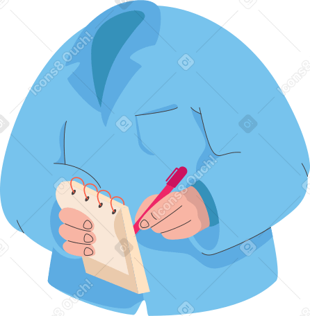 body with notebook PNG, SVG