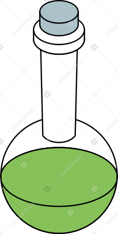Круглая колба с жидкостью в PNG, SVG