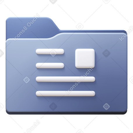 3D documents folder v PNG, SVG