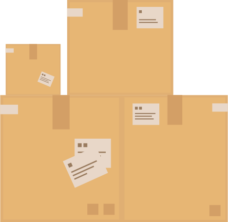 Illustration pile de boîtes aux formats PNG, SVG