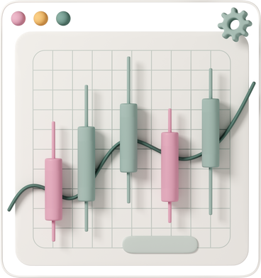 candlesticks chart animated illustration in GIF, Lottie (JSON), AE