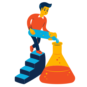 Man conducting a chemistry experiment PNG, SVG
