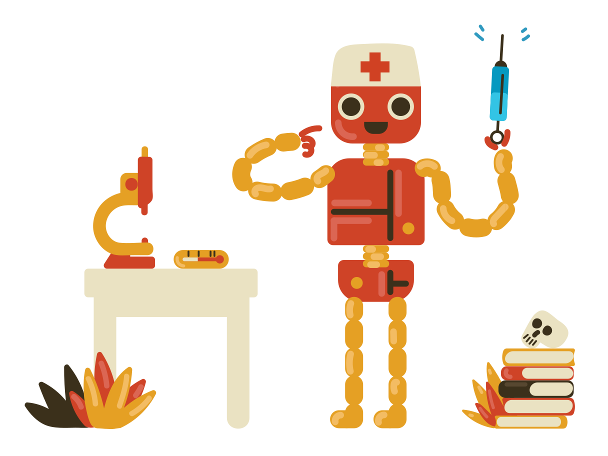Medical robot  Illustration in PNG, SVG
