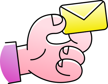 hand holding a mail envelope PNG, SVG