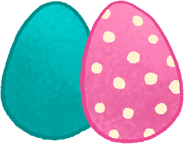 Two easter eggs в PNG, SVG