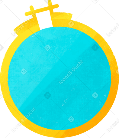 yellow stitching hoop PNG, SVG