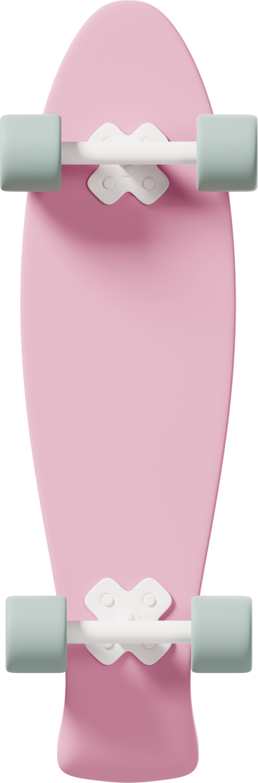 bottom view of pink skateboard PNG, SVG