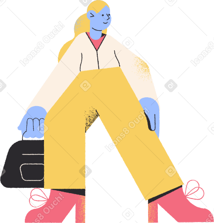 woman in suit Illustration in PNG, SVG