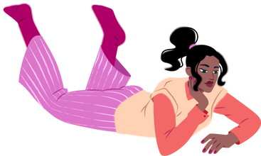 Young woman lying PNG, SVG