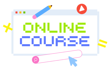 Lettering Online Course with pencil, math signs and searchbar text PNG, SVG