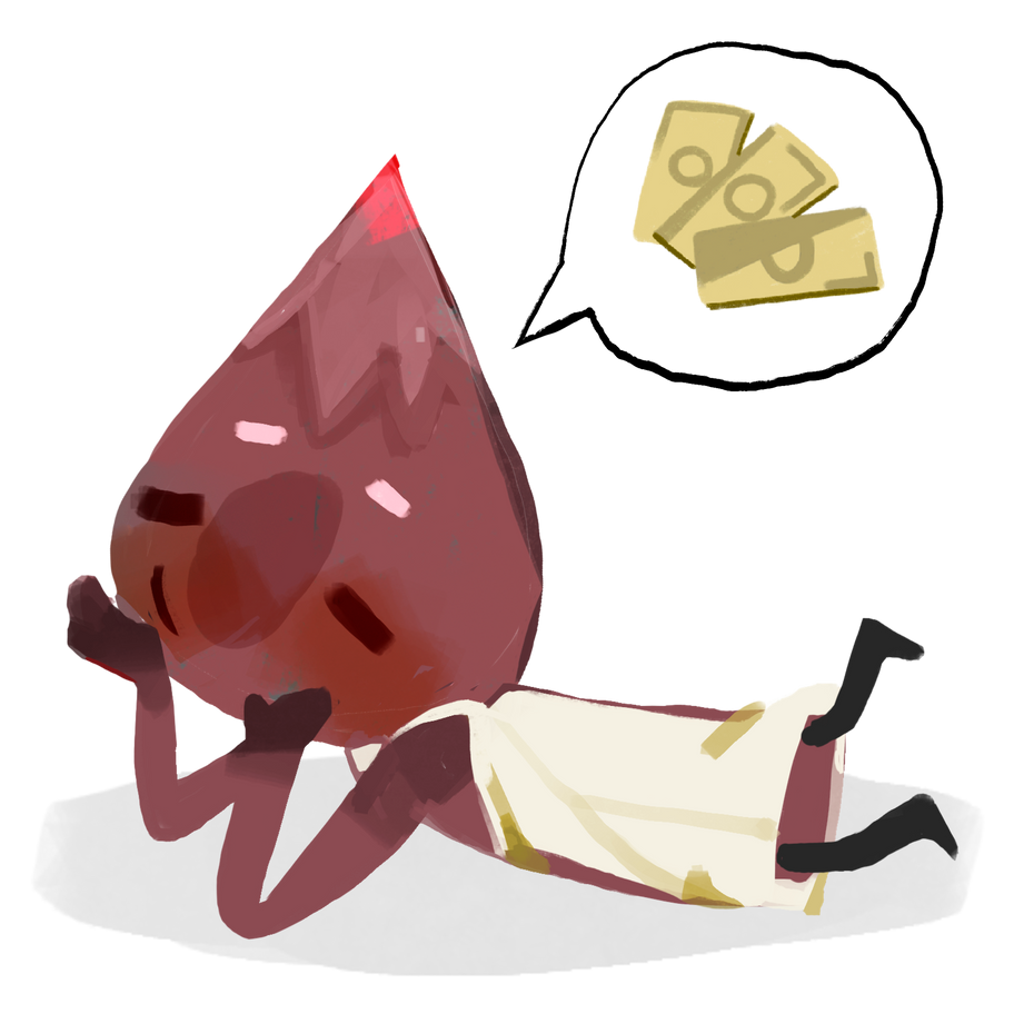 Dreaming of money Illustration in PNG, SVG